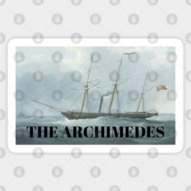 Archimedes Steamship 1839 First Screw Propeller Ship Sticker by Decamega